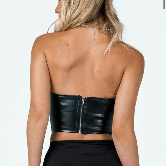 Princess Polly - Jessica PU Bustier - Faux Leather Corset Top - Picture 2 of 5